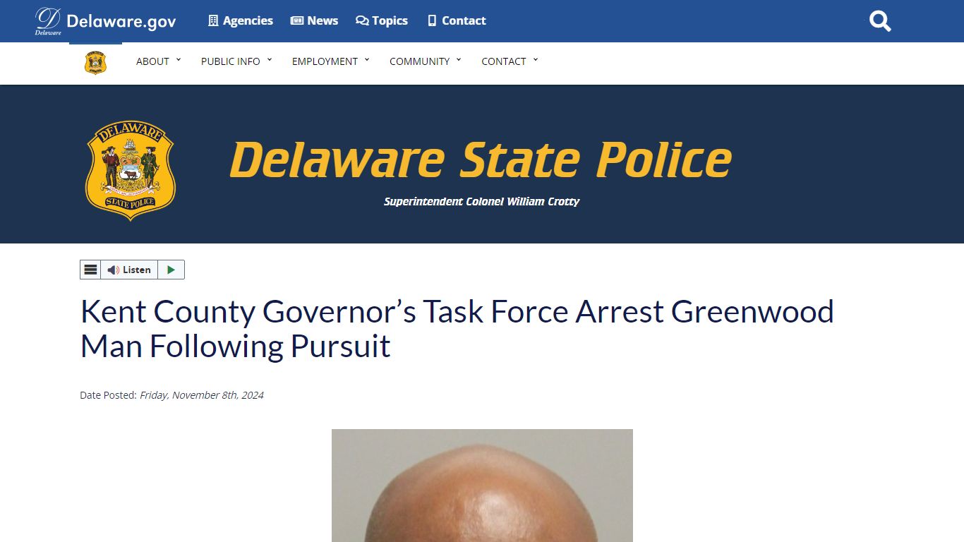 Kent County Governor’s Task Force Arrest Greenwood Man Following ...